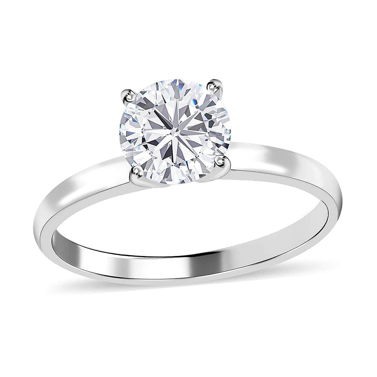 10K White Gold Diamond Solitaire Ring (Size 9.5) 1.25 ctw