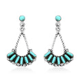 Santa Fe Style Turquoise Earrings in Sterling Silver 5.60 ctw - Sticky add to cart bar