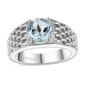 Karis Sky Blue Topaz 2.25 ctw Solitaire Ring in Platinum Bond (Size 10.0) - Sticky add to cart bar