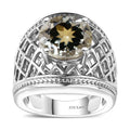 Karis Montezuma Prasiolite 3.60 ctw Ring in Platinum Bond - Sticky add to cart bar