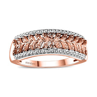 Karis Natural Champagne Diamond Accent Ring in 18K RG Plated