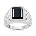 Karis Thai Black Spinel Men's Ring in Platinum Bond (Size 10.0) 7.15 ctw - Sticky add to cart bar