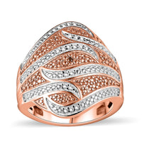 Karis Natural Diamond Accent Ring in 18K RG Plated (Size 10.0)