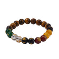Tigers Eye and Multi Gemstone 140.00 ctw Beaded Bracelet (6.5-7.0In) - Sticky add to cart bar