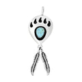 Santa Fe Style Turquoise Pendant in Sterling Silver 4.00 ctw - Sticky add to cart bar