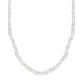 AAA Moon Glow Moonstone Beaded Necklace 18-20 Inches in Rhodium Over Sterling Silver 81.40 ctw - Sticky add to cart bar
