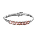 Morganique Quartz (Triplet) 9.40 ctw Bangle Bracelet in Stainless Steel (6.50 In) - Sticky add to cart bar