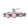 Ruby Zoisite Stations Bolo Bracelet in Stainless Steel 18.00 ctw - Sticky add to cart bar