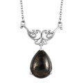 Matrix Silver Shungite Necklace 18 Inches in Copper and Stainless Steel 4.10 ctw - Sticky add to cart bar