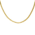 Box Chain Necklace in ION Plated Yellow Gold Stainless Steel (30 Inches) 13.9 Grams - Sticky add to cart bar