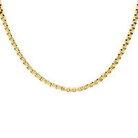 Box Chain Necklace in ION Plated Yellow Gold Stainless Steel (30 Inches) 13.9 Grams