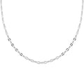 Italian Oval Cable Necklace 30 Inches in Sterling Silver 2.80 Grams - Sticky add to cart bar