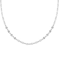 Italian Oval Cable Necklace 30 Inches in Sterling Silver 2.80 Grams