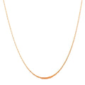Italian Flat Marina Necklace 24 Inches in 14K Rose Gold Over Sterling Silver 2.80 Grams - Sticky add to cart bar