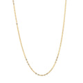Adjustable Diamond-cut Circle Chain Necklace 24 Inches in 14K Rose Gold Over Sterling Silver 2.60 Grams - Sticky add to cart bar