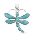 Santa Fe Style Kingman Turquoise Pendant in Sterling Silver 7.65 ctw - Sticky add to cart bar