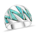 Santa Fe Style Turquoise Ring in Sterling Silver 2.30 ctw - Sticky add to cart bar