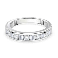 Simulated Diamond 1.92 ctw Ring in Rhodium Over Sterling Silver (Size 6.5)