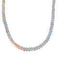 AAA Ethiopian Welo Opal Beaded Necklace 18-20 Inches in Rhodium Over Sterling Silver 80.00 ctw - Sticky add to cart bar