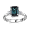Certified & Appraised Rhapsody 950 Platinum AAAA Monte Belo Indicolite, Diamond (E-F, VS) (0.18 cts) Ring (Size 6.0) (5.55 g) 2.81 ctw - Sticky add to cart bar
