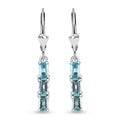 D'Joy Betroka Blue Apatite 2.15 ctw Lever Back Earrings in Rhodium Over Sterling Silver - Sticky add to cart bar
