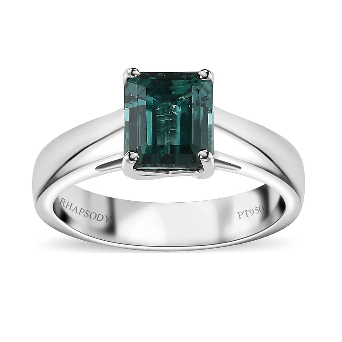 Certified & Appraised Rhapsody 950 Platinum AAAA Pirineu Lagoon Tourmaline Solitaire Ring (Size 6.0) (8 g) 2.62 ctw