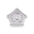 Enameled House Clock Charm in Rhodium Over Sterling Silver (3 g) - Sticky add to cart bar
