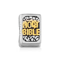 A Bible Charm in 14K YG Over and Black Oxidized Sterling Silver - Sticky add to cart bar