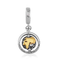Simulated Diamond The Earth Charm in 14K Yellow Gold Over Sterling Silver - Sticky add to cart bar