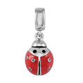 Enameled The Seven Spot Ladybird Charm in Rhodium Over Sterling Silver - Sticky add to cart bar