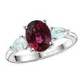 Certified & Appraised Rhapsody 950 Platinum AAAA Ouro Fino Rubellite and Paraiba Tourmaline Ring (Size 10.0) 5.15 Grams 2.75 ctw - Sticky add to cart bar