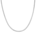 Rhodium Over Sterling Silver Herringbone Chain Necklace 18 Inches 9.50 Grams - Sticky add to cart bar