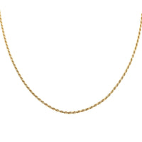 Rope Necklace in 14K Yellow Gold Over Sterling Silver 24 Inches 9.0 Grams