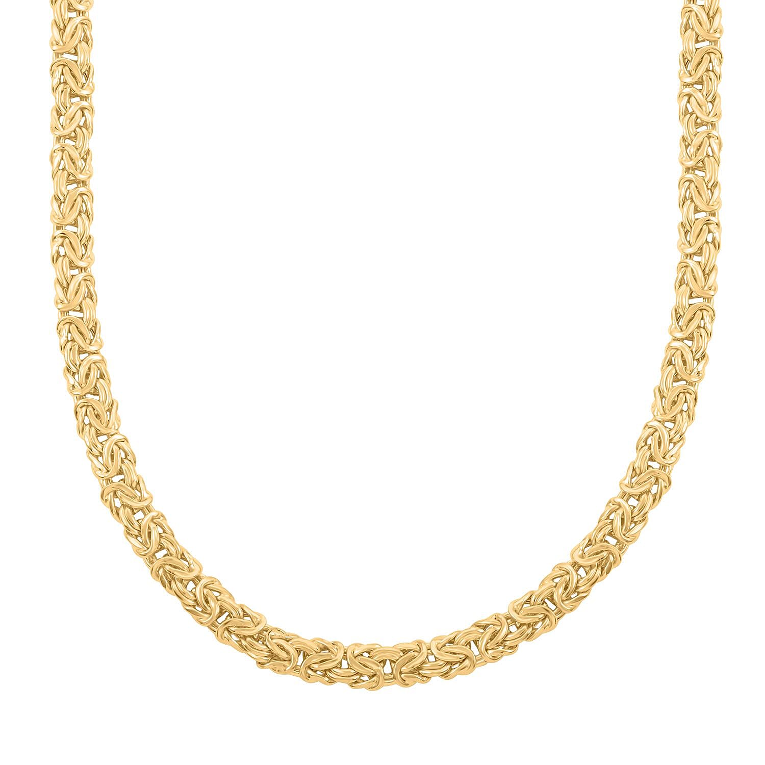 Byzantine Necklace in 14K Yellow Gold Over Sterling Silver 34.90 Grams 20 Inches