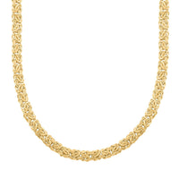 Byzantine Necklace in 14K Yellow Gold Over Sterling Silver 34.90 Grams 20 Inches