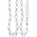 Artisan Crafted Sterling Silver Link Necklace 18 Inches 13.60 Grams - Sticky add to cart bar