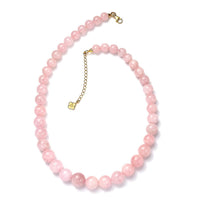 D'Joy Pink Morganite 360.00 ctw Beaded Necklace in 18K Vermeil Yellow Gold Over Sterling Silver 18 Inches