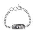 Artisan Crafted White Buffalo 23.85 ctw Toggle Clasp Bracelet in Sterling Silver (6.50-8.0In) - Sticky add to cart bar