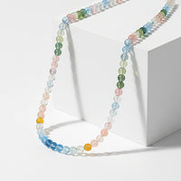 Certified & Appraised Luxoro Premium Multi Beryl 90.00 ctw Beaded Graduated Necklace in 14K Yellow Gold 18-20 Inches
