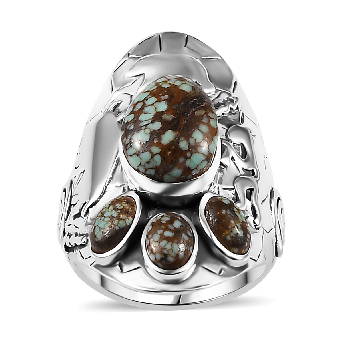 Artisan Crafted Blue Horizon Turquoise 5.10 ctw Ring in Sterling Silver