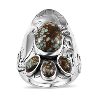 Artisan Crafted Blue Horizon Turquoise 5.10 ctw Ring in Sterling Silver