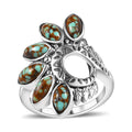 Artisan Crafted Blue Horizon Turquoise Ring in Sterling Silver - Sticky add to cart bar