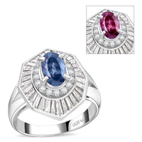Chairman Vault Collection Certified & Appraised Rhapsody 950 Platinum AAAA Brazilian Alexandrite, Diamond (E-F, VS) (1.00 cts) Ring (Size 6.0) (8.60 g) 1.96 ctw