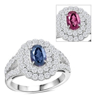 Chairman Vault Collection Certified & Appraised Rhapsody 950 Platinum AAAA Brazilian Alexandrite, Diamond (E-F, VS) (0.89 cts) Ring (Size 6.0) (6.90 g) 1.84 ctw