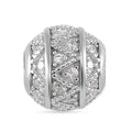Simulated Diamond Old Oxide Ball Charm in Rhodium Over Sterling Silver - Sticky add to cart bar