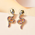 Multi Gemstone Snake Earrings in 18K Vermeil YG Over Sterling Silver 1.10 ctw - Sticky add to cart bar