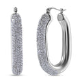 Austrian Crystal Hoop Earrings in Sterling Silver - Sticky add to cart bar