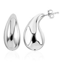 Sterling Silver Raindrop Stud Earrings 6.50 Grams
