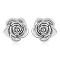 Sterling Silver Rose Flower Earrings 6.70 Grams - Sticky add to cart bar