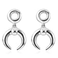 Sterling Silver Crescent Moon Earrings 8 Grams - Sticky add to cart bar